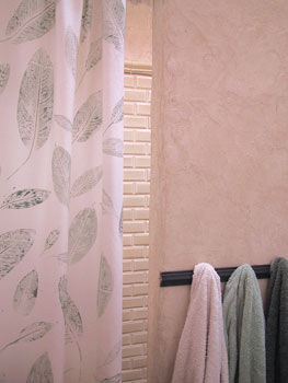 Make this beautiful leafy shower curtain design.